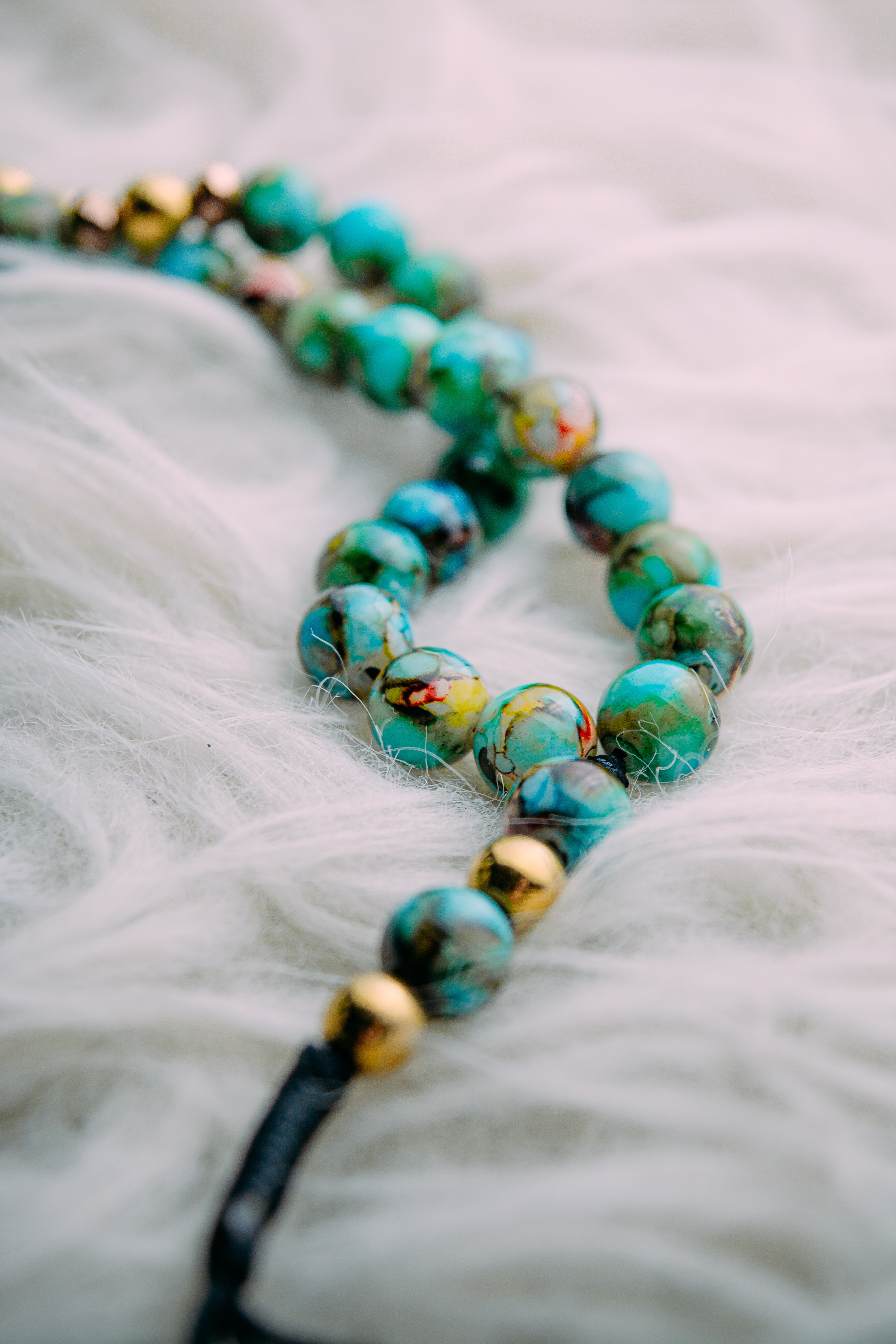 teal necklace